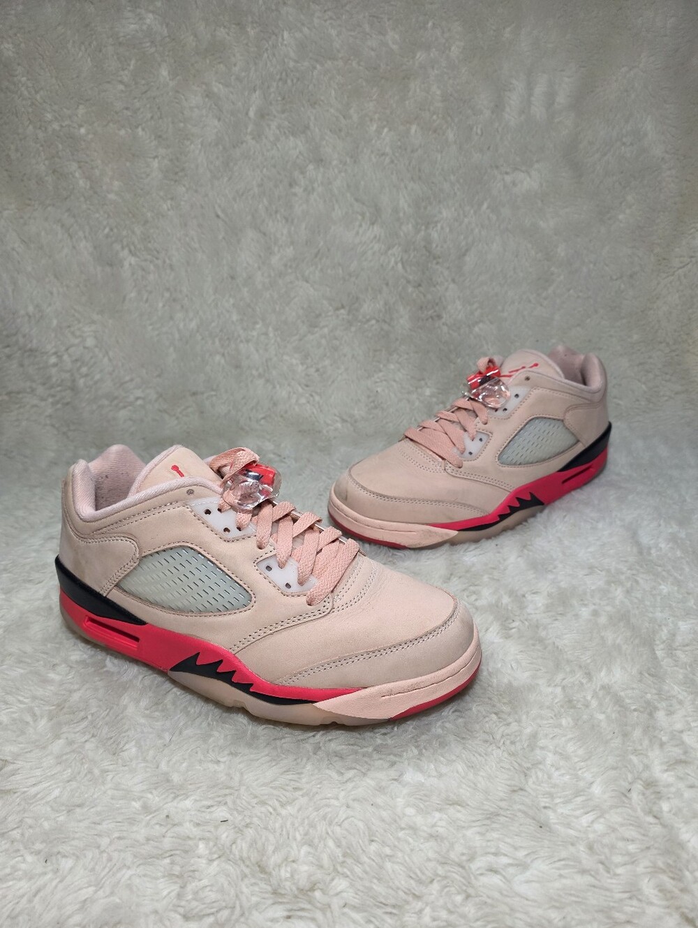 Nike Air Jordan 5 Retro Low Girls That Hoop Arctic Orange Pink Sneakers Size 8